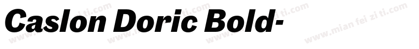 Caslon Doric Bold字体转换